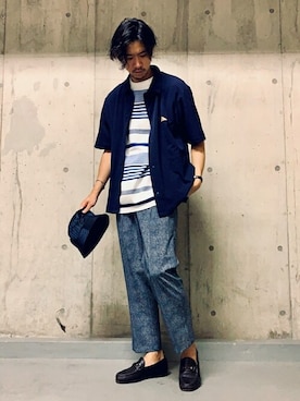 「NOLLEY’S（ノーリーズ）のアイテム（帽子）」を使った、NOLLEYS MENS stylingさん（メンズ・178cm）の夏コーディネート