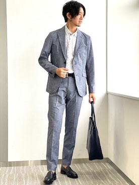 「NOLLEY'S goodman（ノーリーズグッドマン）のアイテム（バッグ）」を使った、NOLLEYS MENS stylingさん（メンズ・178cm）の夏コーディネート