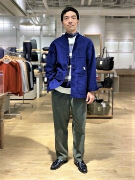 「NOLLEY'S goodman（ノーリーズグッドマン）のアイテム（ブルゾン）」を使った、NOLLEYS MENS stylingさん（メンズ・170cm）の秋コーディネート