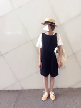 「SALON adam et rope'（サロン アダム エ ロペ）のアイテム（ハット）」を使った、はなこさん（レディース・160cm）の夏コーディネート
