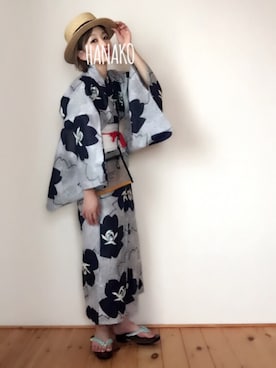 「SALON adam et rope'（サロン アダム エ ロペ）のアイテム（ハット）」を使った、はなこさん（レディース・160cm）の夏コーディネート