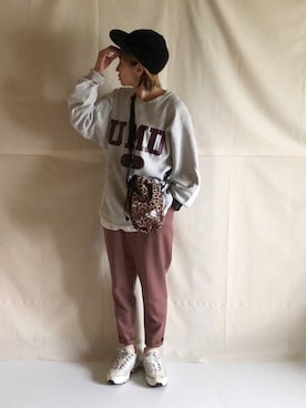 「Another Edition（アナザーエディション）のアイテム（帽子）」を使った、はなこさん（レディース・160cm）の秋コーディネート
