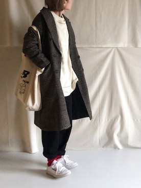 「くつした」｜「アイテム（その他アウター）」を使った、はなこさん（レディース・160cm）の冬コーディネート