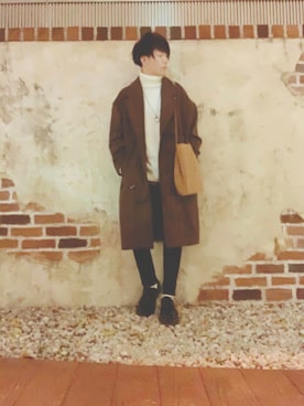 「白ソックス」｜しゅんさん（メンズ・170cm）の冬コーディネート