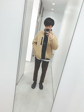 「白ソックス」｜しゅんさん（メンズ・170cm）の冬コーディネート