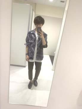 「Burner（バーナー）のアイテム（トップス）」を使った、しゅんさん（メンズ・170cm）の夏コーディネート