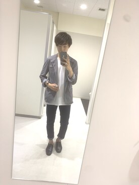 「VOGUISH（ヴォーギッシュ）のアイテム（ジャケット/アウター）」を使った、しゅんさん（メンズ・170cm）の夏コーディネート