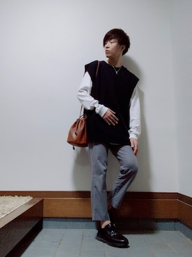 「NIIRUS（ニールス）のアイテム」を使った、しゅんさん（メンズ・170cm）の秋コーディネート
