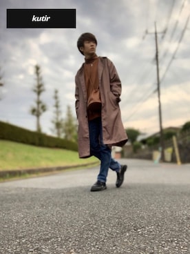 「アイテム（ステンカラーコート）」を使った、しゅんさん（メンズ・170cm・20代）の秋コーディネート