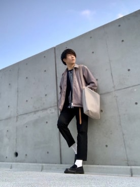 「417 EDIFICE（フォーワンセブンエディフィス）のアイテム（ブルゾン）」を使った、しゅんさん（メンズ・170cm）の秋コーディネート