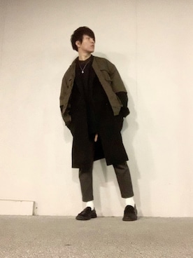 「NIIRUS（ニールス）のアイテム」を使った、しゅんさん（メンズ・170cm）の冬コーディネート