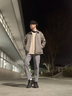 「TIMELY WARNING（タイムリーワーニング）のアイテム（ジャケット/アウター）」を使った、しゅんさん（メンズ・170cm）の春コーディネート