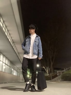 「JOINT WORKS（ジョイントワークス）のアイテム（バッグ）」を使った、しゅんさん（メンズ・170cm）の春コーディネート