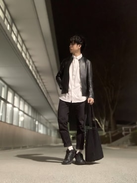 「JOINT WORKS（ジョイントワークス）のアイテム（バッグ）」を使った、しゅんさん（メンズ・170cm）の春コーディネート