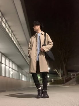 「JOINT WORKS（ジョイントワークス）のアイテム（バッグ）」を使った、しゅんさん（メンズ・170cm）の春コーディネート