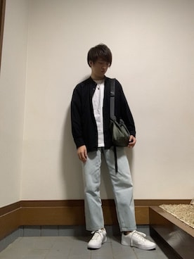 「SVEC（シュベック）のアイテム（バッグ）」を使った、しゅんさん（メンズ・170cm）の秋コーディネート