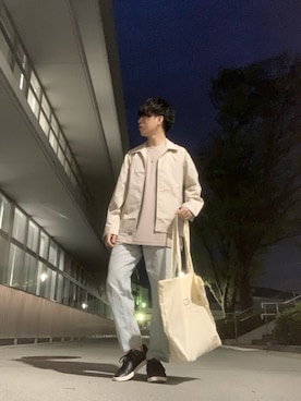 「SETUP7（セットアップセブン）のアイテム（ジャケット/アウター）」を使った、しゅんさん（メンズ・170cm）の春コーディネート