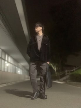 「WYM LIDNM（ウィム バイ リドム）のMILANO RIB HEAVY WEIGHT PO KNIT（ニット/セーター）」を使った、しゅんさん（メンズ・170cm）の秋コーディネート