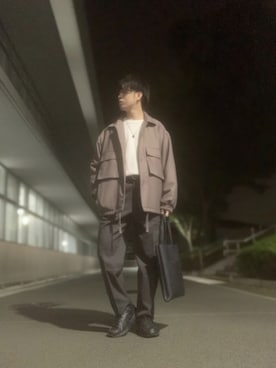 「WYM LIDNM（ウィム バイ リドム）のMILANO RIB HEAVY WEIGHT PO KNIT（ニット/セーター）」を使った、しゅんさん（メンズ・170cm）の秋コーディネート