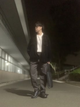 「WYM LIDNM（ウィム バイ リドム）のMILANO RIB HEAVY WEIGHT PO KNIT（ニット/セーター）」を使った、しゅんさん（メンズ・170cm）の秋コーディネート