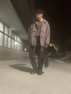 「WYM LIDNM（ウィム バイ リドム）のMILANO RIB HEAVY WEIGHT PO KNIT（ニット/セーター）」を使った、しゅんさん（メンズ・170cm）の秋コーディネート