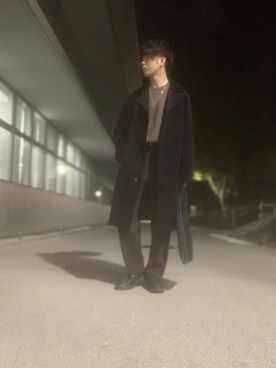 「WYM LIDNM（ウィム バイ リドム）のMILANO RIB HEAVY WEIGHT PO KNIT（ニット/セーター）」を使った、しゅんさん（メンズ・170cm）の秋コーディネート