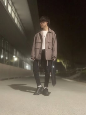 「WYM LIDNM（ウィム バイ リドム）のMILANO RIB HEAVY WEIGHT PO KNIT（ニット/セーター）」を使った、しゅんさん（メンズ・170cm）の秋コーディネート