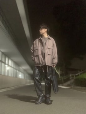 「WYM LIDNM（ウィム バイ リドム）のMILANO RIB HEAVY WEIGHT PO KNIT（ニット/セーター）」を使った、しゅんさん（メンズ・170cm）の秋コーディネート