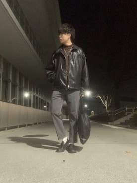 「LAKOLE（ラコレ）のアイテム（トートバッグ）」を使った、しゅんさん（メンズ・170cm）の冬コーディネート