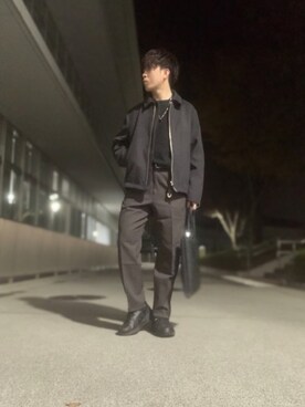 「B.C STOCK（ベーセーストック）のアイテム（ブルゾン）」を使った、しゅんさん（メンズ・170cm）の冬コーディネート