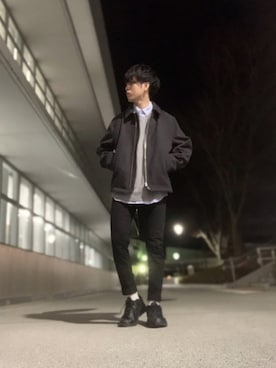 「B.C STOCK（ベーセーストック）のアイテム（ブルゾン）」を使った、しゅんさん（メンズ・170cm）の春コーディネート