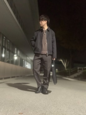「B.C STOCK（ベーセーストック）のアイテム（ブルゾン）」を使った、しゅんさん（メンズ・170cm）の冬コーディネート