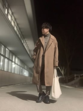 「無印良品」｜「アイテム（トップス）」を使った、しゅんさん（メンズ・170cm）の冬コーディネート