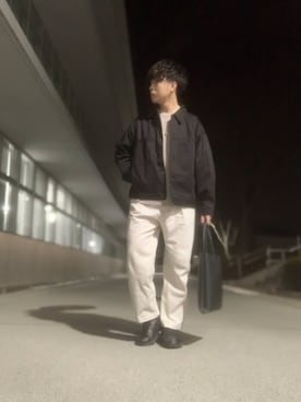 「WYM LIDNM（ウィム バイ リドム）のMILANO RIB HEAVY WEIGHT PO KNIT（ニット/セーター）」を使った、しゅんさん（メンズ・170cm）の冬コーディネート