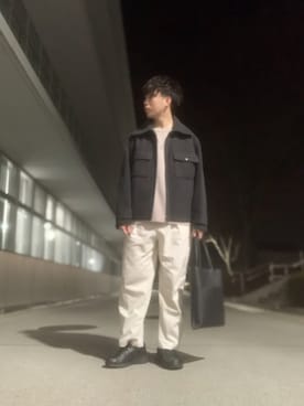 「WYM LIDNM（ウィム バイ リドム）のMILANO RIB HEAVY WEIGHT PO KNIT（ニット/セーター）」を使った、しゅんさん（メンズ・170cm）の冬コーディネート