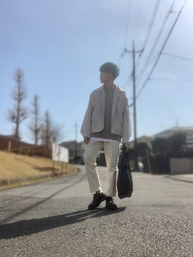 「LAKOLE（ラコレ）のアイテム（トートバッグ）」を使った、しゅんさん（メンズ・170cm）の春コーディネート
