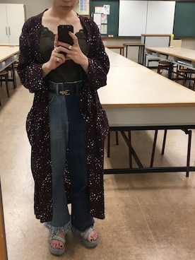 「77circa」｜「アイテム（その他アウター）」を使った、inekoさん（レディース・156cm）の夏コーディネート