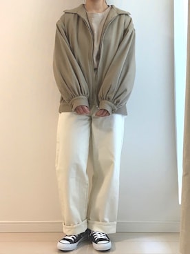「flaner（フラネ）のアイテム（パンツ）」を使った、ayaka2096さん（レディース・151cm）の冬コーディネート
