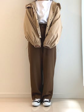 「flaner（フラネ）のアイテム（パンツ）」を使った、ayaka2096さん（レディース・151cm）の冬コーディネート