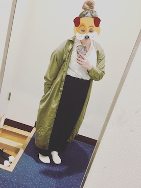 「仕事コーデ」｜「アイテム（シャツワンピース）」を使った、nattunさん（レディース・151cm）の春コーディネート