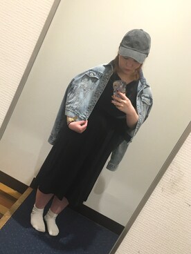 「アパレルスタッフ」｜「アイテム（キャップ）」を使った、nattunさん（レディース・151cm）の春コーディネート