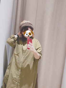 「ボア」｜「アイテム（シャツワンピース）」を使った、nattunさん（レディース・151cm）の秋コーディネート