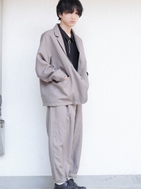 「FREAK'S STORE（フリークスストア）のアイテム（テーラードジャケット）」を使った、Nekoze【相互フォロー】さん（メンズ・166cm）の春コーディネート