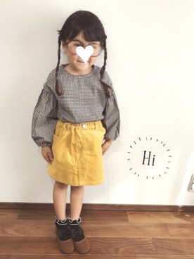 「apres les cours（アプレレクール）のアイテム（その他シューズ）」を使った、yさん（キッズ・100cm）の秋コーディネート