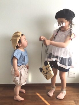 「ラベンダー」｜yさん（キッズ・100cm）の春コーディネート