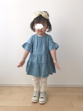 「ヘアバンド」｜「アイテム（チュニック）」を使った、yさん（キッズ・110cm）の春コーディネート