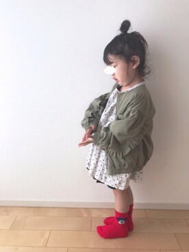 「Seraph（セラフ）のアイテム（ジャケット/アウター）」を使った、yさん（キッズ・110cm）の秋コーディネート