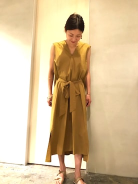 「note et silence （ノートエシロンス）のアイテム（ワンピース/ドレス）」を使った、uchikoさん（レディース・160cm）の夏コーディネート