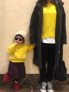 「COMME CA ISM（コムサイズム）のアイテム（帽子）」を使った、ニッシさん（レディース・164cm）の冬コーディネート