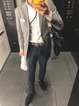 ショルダーバッグを使った バーニーズニューヨーク のメンズ人気ファッションコーディネート Wear